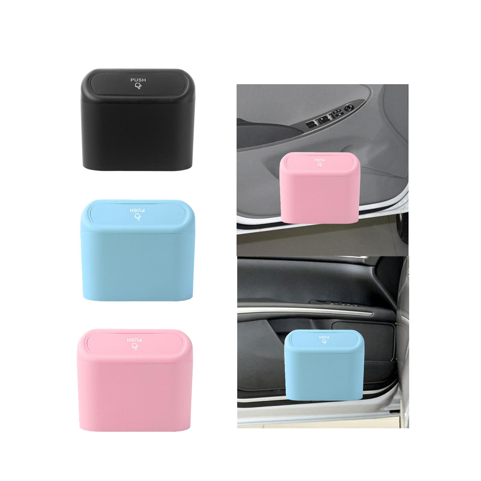 Waterproof Car Trash Can With Lid - Vehicle Trash Can Mini Dustbin with