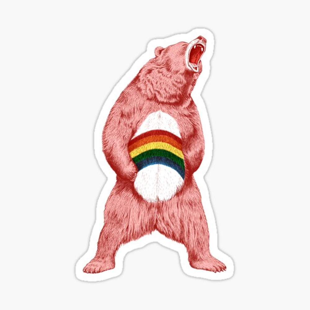 Car Care - Still Caring Bear Sticker for Laptop