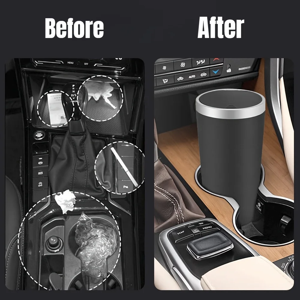 for Cup Holders Storage Compac - đánh giá và giá Waterproof Car Trash Can With Lid