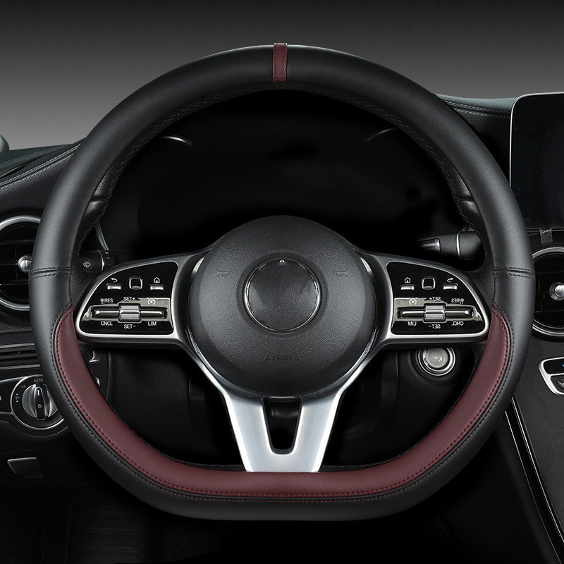 Full Leather Universal Car Ste - đánh giá và giá Car Steering Wheel Cover Anti Slip Breathable