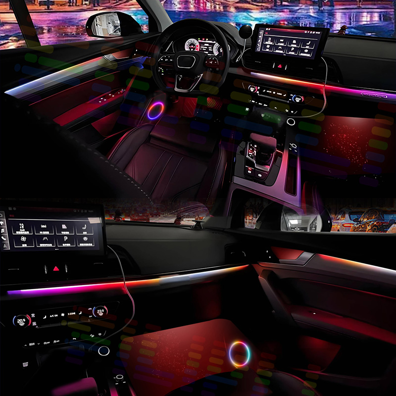 Car Interior Ambient Lighting  - đánh giá và giá Led Ambient Interior Car Lights App Control